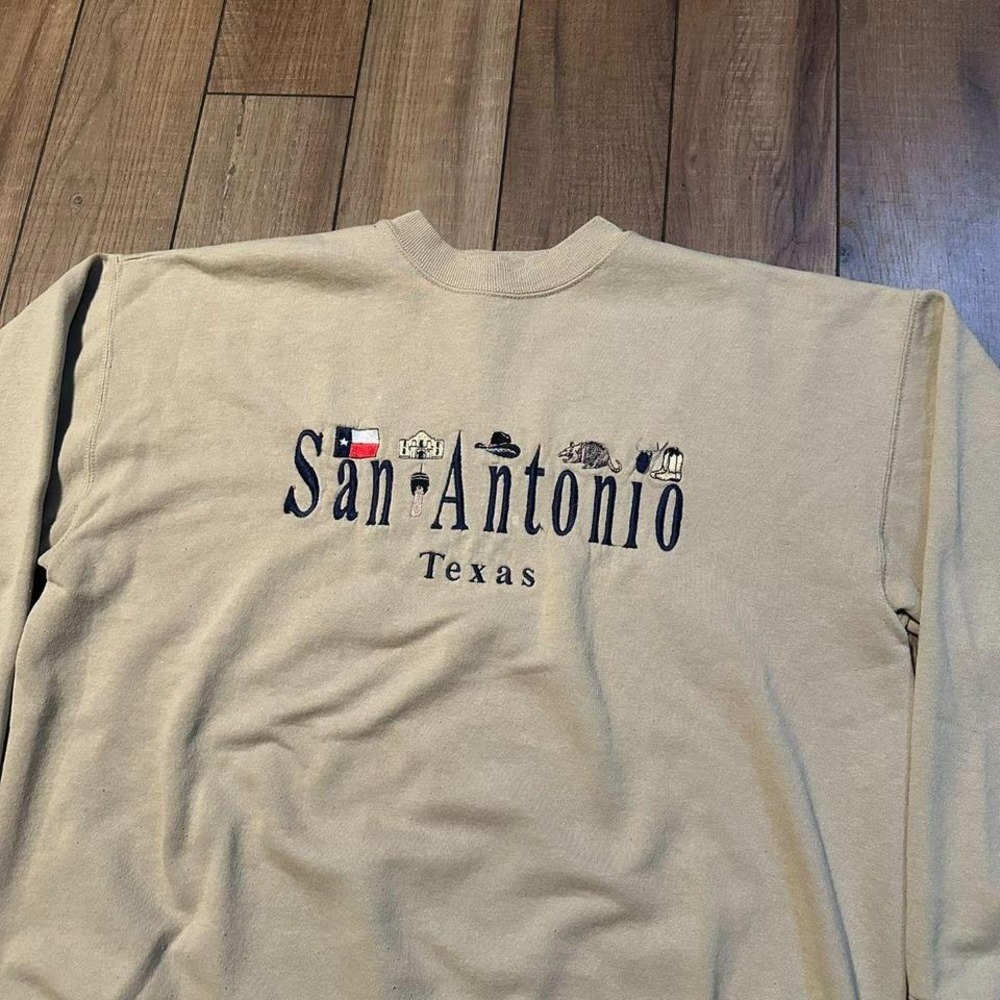 Vintage San Antonio Texas Tan Crewneck Sweatshirt‎ Men's Size Large